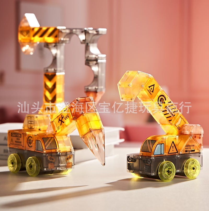 Barrel Geometry Children'S Magnetic Stereo Children'S Light Geometry Magnetic Block Building Blocks Assembled Toys Educational Gift For Men And Women - Image 4